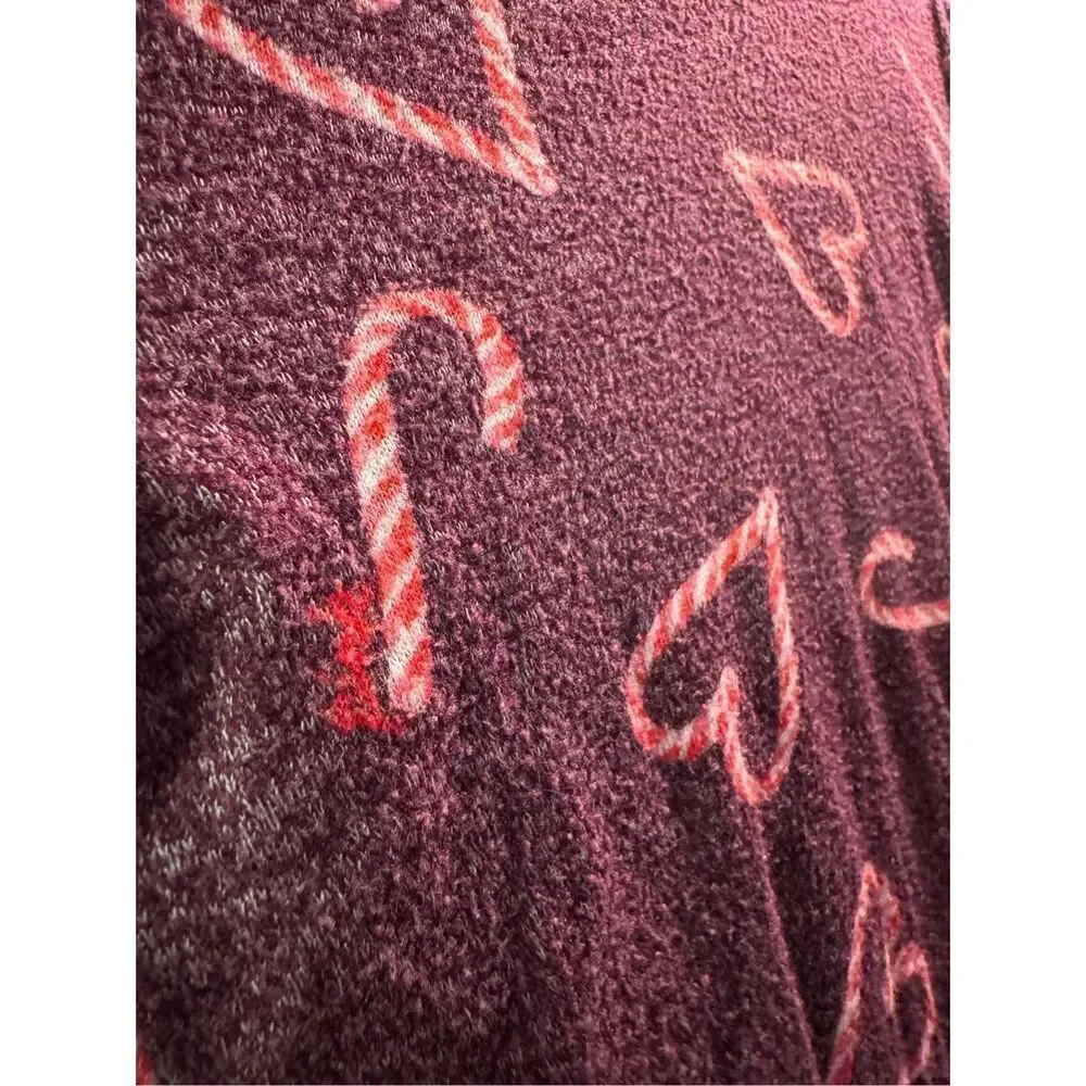 Victorias secret VS sleep Thermal Pajama PJ Set small/XS EUC candy cane heart